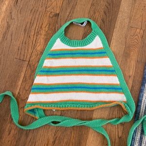 zara crochet halter tank